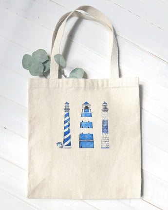 Blue Lighthouses - Canvas Tote Bag