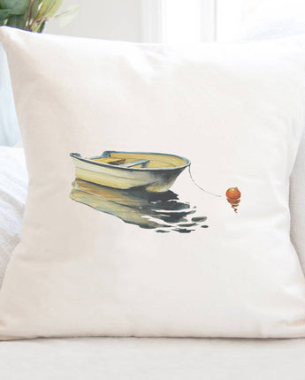 Rowboat on Still Water - Square Canvas Pillow