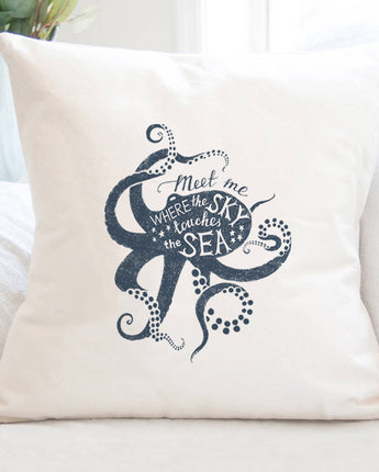 Meet Me (Octopus) - Square Canvas Pillow