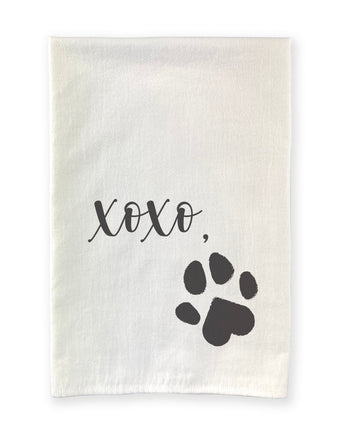 XOXO Heart Paw - Cotton Tea Towel