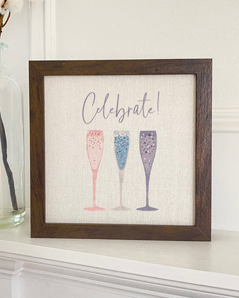 Celebrate Champagne - Framed Sign