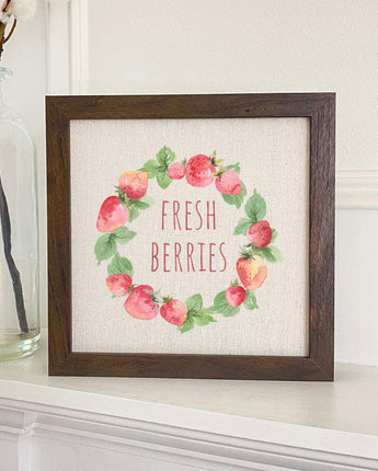 Fresh Berries - Framed Sign