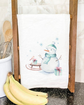 Watercolor Snowman - Cotton Tea Towel