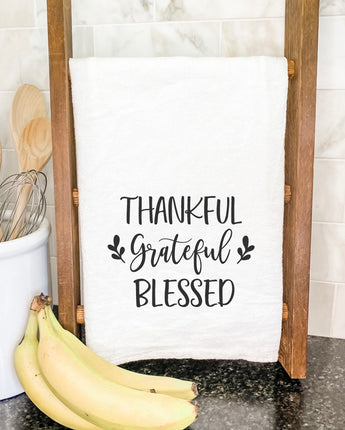 Thankful Grateful Blessed - Cotton Tea Towel
