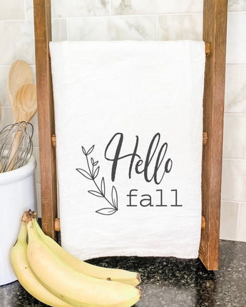 Hello Fall (sprig) - Cotton Tea Towel