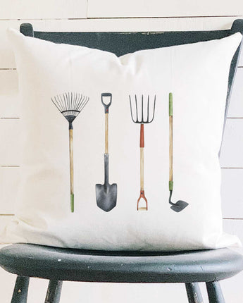 Garden Tools - Square Canvas Pillow