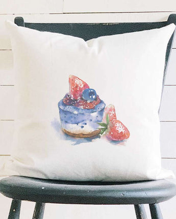 Summer Cheesecake - Square Canvas Pillow