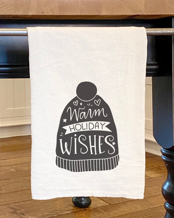 Warm Holiday Wishes - Cotton Tea Towel