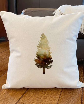 Watercolor Tree - Square Canvas Pillow