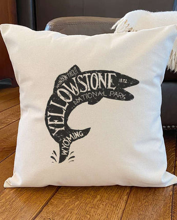 Yellowstone National Park Fish - Square Canvas Pillow
