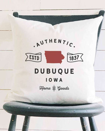 Authentic Home Goods City/State- Square Canvas Pillow