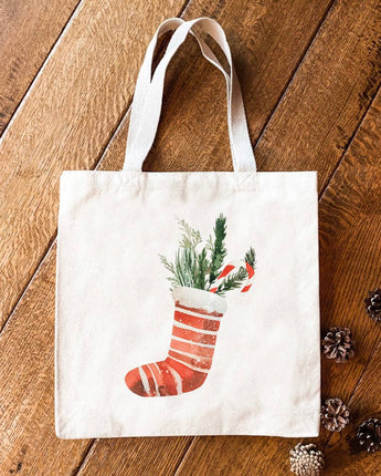Christmas Stocking - Canvas Tote Bag