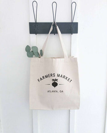 Farmers Market with City and State - Canvas Tote Bag