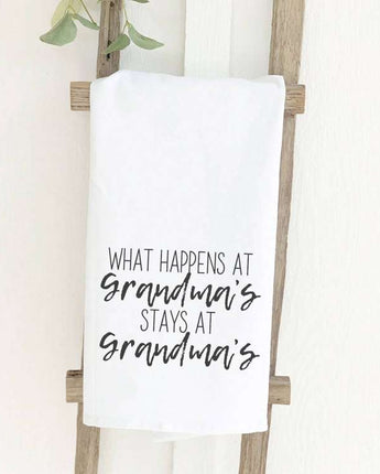 What Happens at Grandma's - Cotton Tea Towel