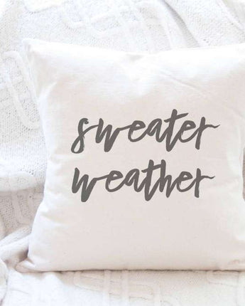 Sweater Weather - Square Canvas Pillow