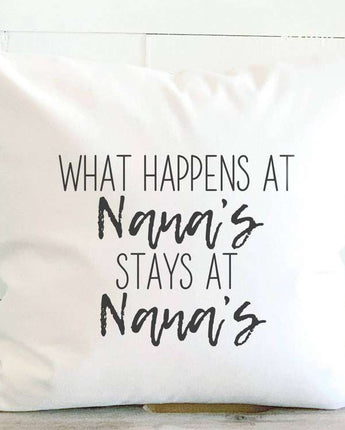 What Happens at Nana's - Square Canvas Pillow