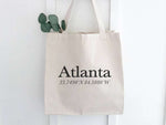 Customizable City and Coordinates - Canvas Tote Bag