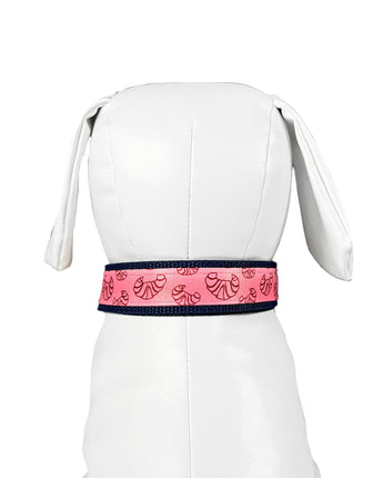 Adjustable Pet Collar - Un Croissant | Colorful Nylon Dog Collar with Nickel Plated Hardware