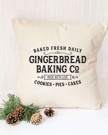 Gingerbread Baking Co. - Square Canvas Pillow
