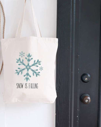 Snowflake, Snow is Falling - Canvas Tote Bag