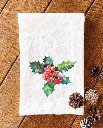 Holly and Berries - Cotton Tea Towel
