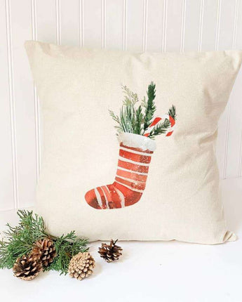 Christmas Stocking - Square Canvas Pillow