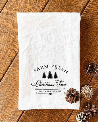 Farm Fresh Christmas Trees - Cotton Tea Towel