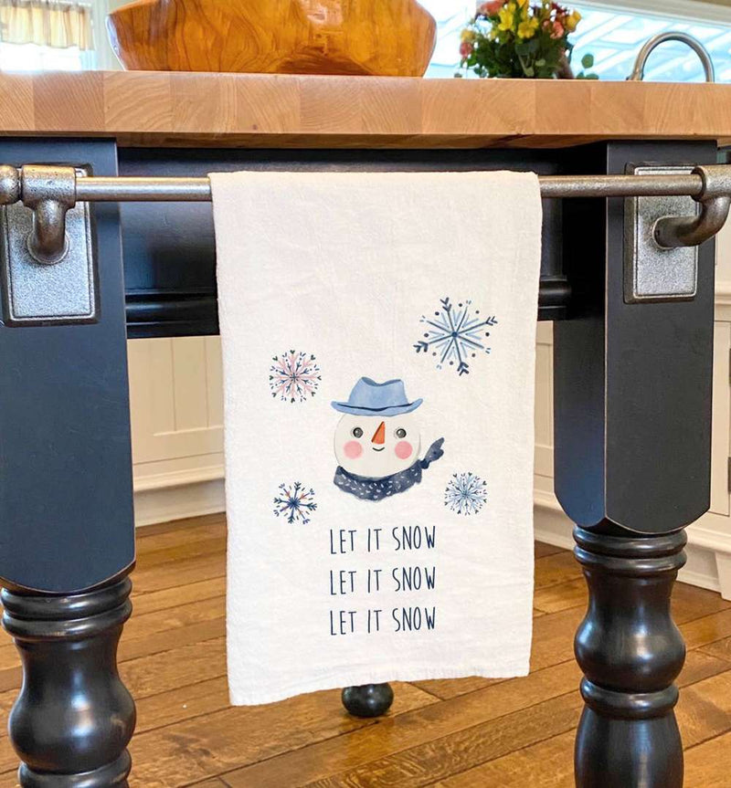 Let it Snow Snowman - Cotton Tea Towel