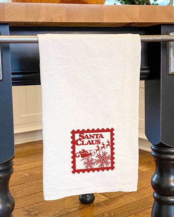 Santa Claus Stamp - Cotton Tea Towel