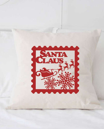 Santa Claus Stamp - Square Canvas Pillow