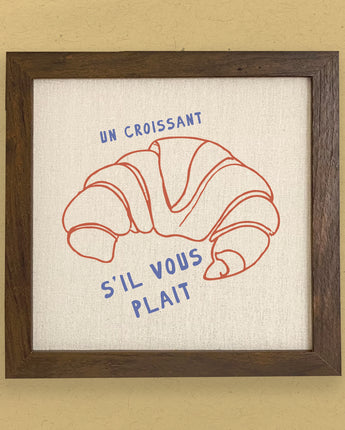Un Croissant - Framed Sign