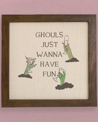 Ghouls Fun - Halloween Framed Sign
