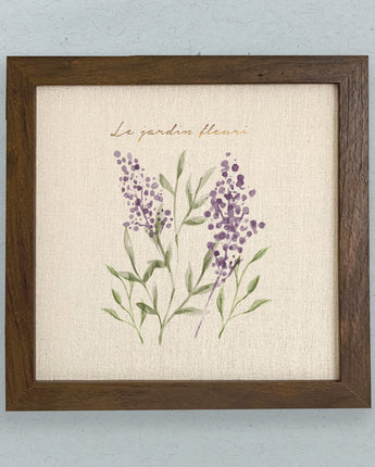 Le Jardin Purple - Spring Framed Sign
