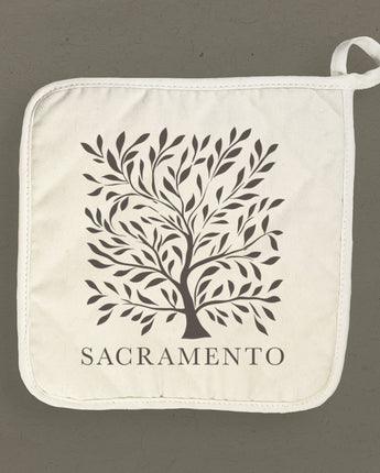 Tree with City - Cotton Pot Holder