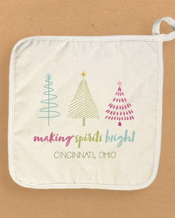 Making Spirits Bright - Custom Cotton Pot Holder
