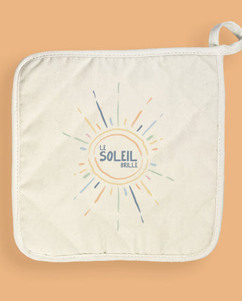 Le Soleil Brille (The Sun is Shining) - Cotton Pot Holder