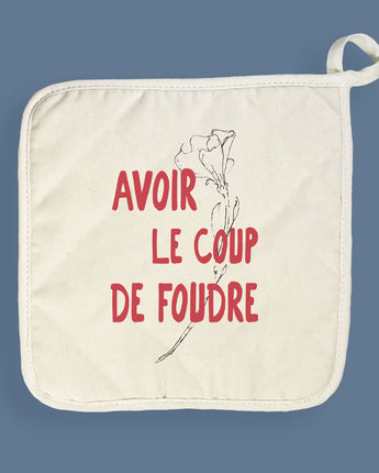 Avoir le Coup de Foudre (Love at First Sight) - Cotton Pot Holder