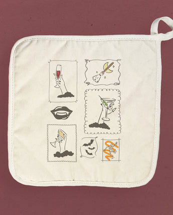 Ghouls Stamps - Halloween Cotton Pot Holder