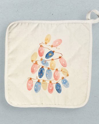 Twinkling Lights Tree - Customizable Cotton Pot Holder