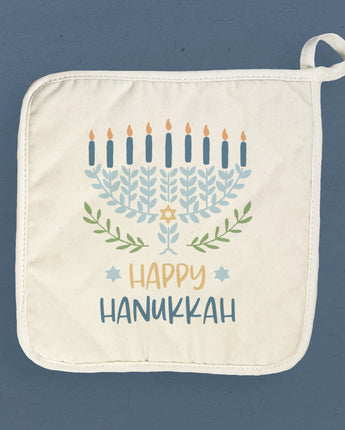 Happy Hanukkah - Cotton Pot Holder