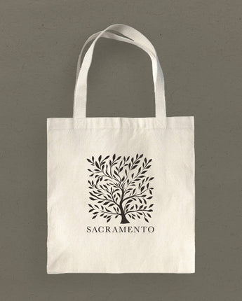 Tree with City - Custom Canvas Tote Bag