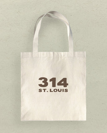Bold Area Code and City - Custom Canvas Tote Bag