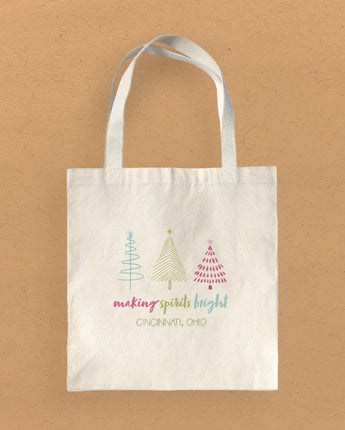 Making Spirits Bright - Custom Canvas Tote Bag