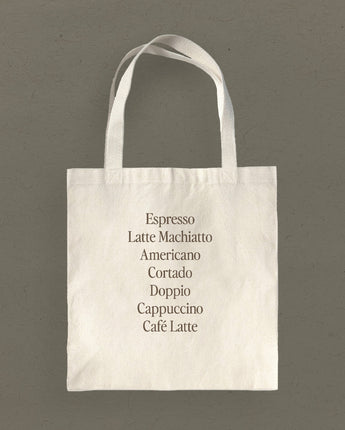 Cafe Drinks - Canvas Tote Bag