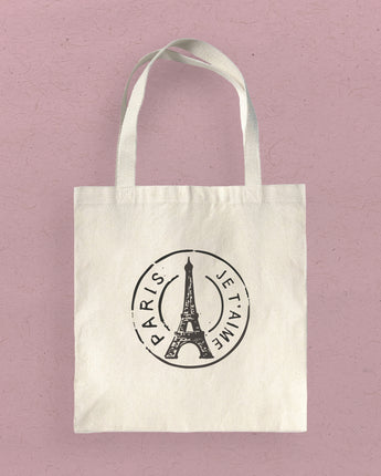 Paris Stamp - Canvas Tote Bag