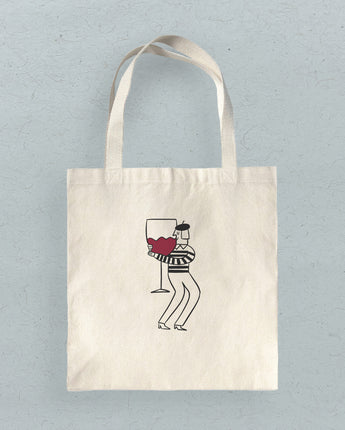 Wine Hugger - Canvas Tote Bag