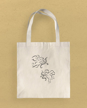 Flying Cupids - Valentine's Canvas Tote Bag