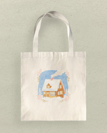 Hygge Cabin - Customizable Canvas Tote Bag