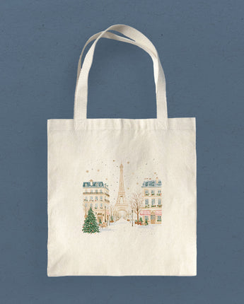 Christmas in Paris - Canvas Tote Bag