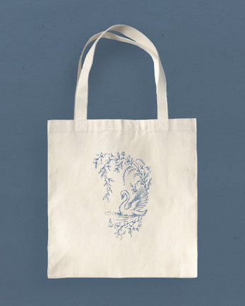 Swan Toile - Spring Canvas Tote Bag